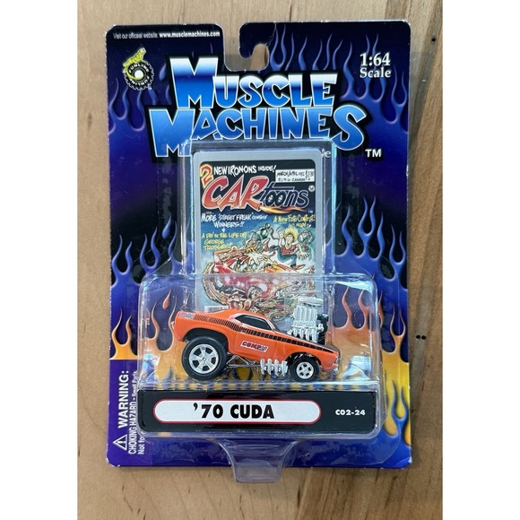 Other - Muscle Machines CARtoons '70 Cuda C02-24 Orange 2002 Funline Merchandise Co. Inc